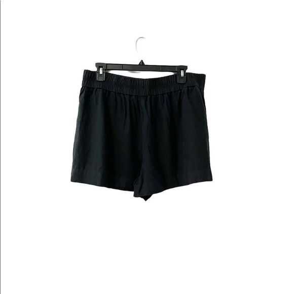 A new day Black Pull On Linen Blend Shorts Size L - Picture 1 of 6